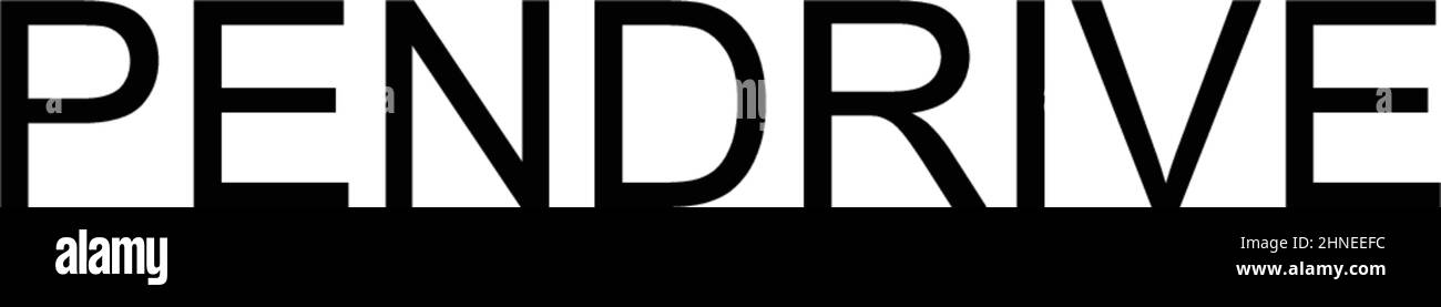 Icona vettore semplice Pendrive. Modello di disegno del simbolo di illustrazione per l'elemento dell'interfaccia utente mobile Web. Illustrazione Vettoriale