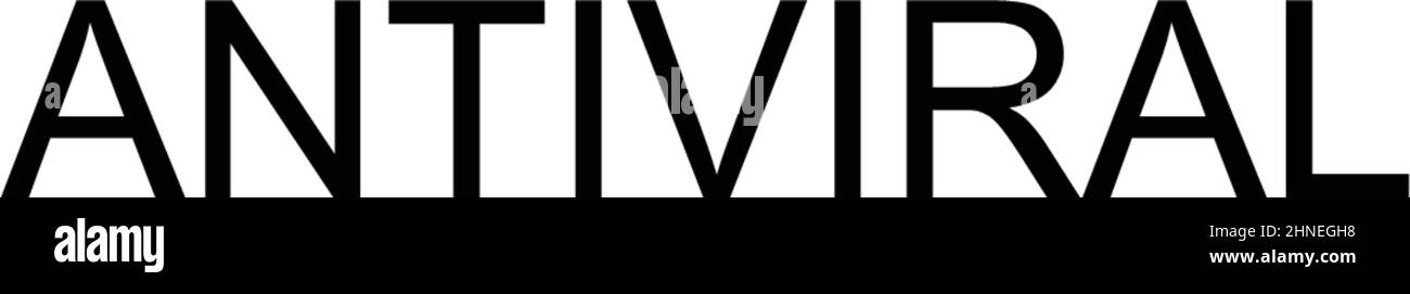 Icona antivirale vettore semplice. Modello di disegno del simbolo di illustrazione per l'elemento dell'interfaccia utente mobile Web. Illustrazione Vettoriale