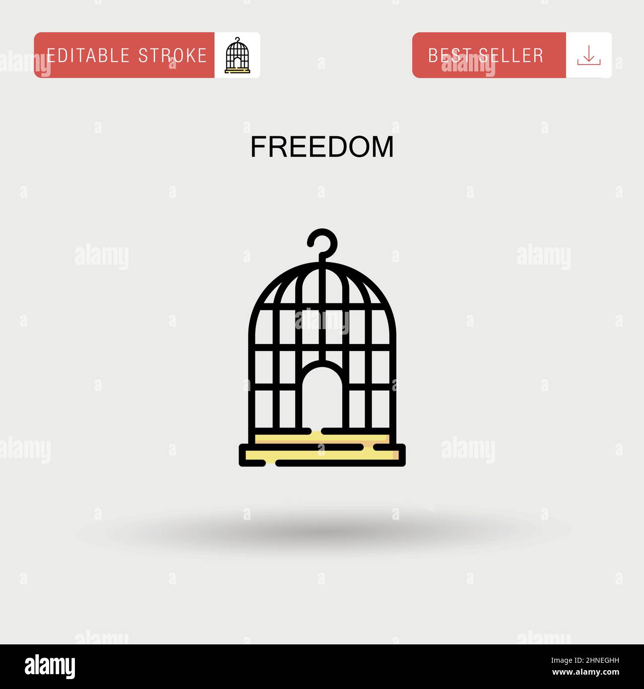 Icona vettoriale Freedom Simple. Illustrazione Vettoriale