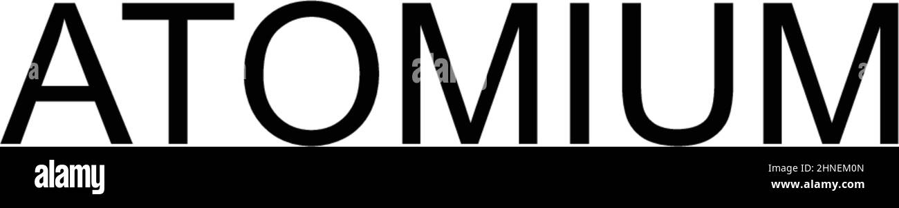 Icona vettore semplice Atomium. Modello di disegno del simbolo di illustrazione per l'elemento dell'interfaccia utente mobile Web. Illustrazione Vettoriale