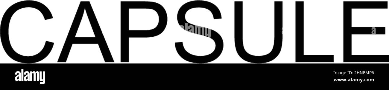 Icona del vettore semplice della capsula. Modello di disegno del simbolo di illustrazione per l'elemento dell'interfaccia utente mobile Web. Illustrazione Vettoriale