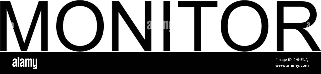 Icona del vettore semplice del monitor. Modello di disegno del simbolo di illustrazione per l'elemento dell'interfaccia utente mobile Web. Illustrazione Vettoriale