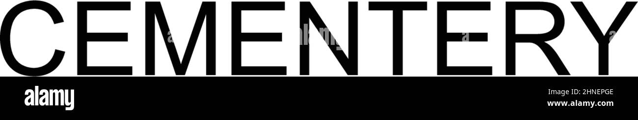 Icona del vettore semplice cementery. Modello di disegno del simbolo di illustrazione per l'elemento dell'interfaccia utente mobile Web. Illustrazione Vettoriale