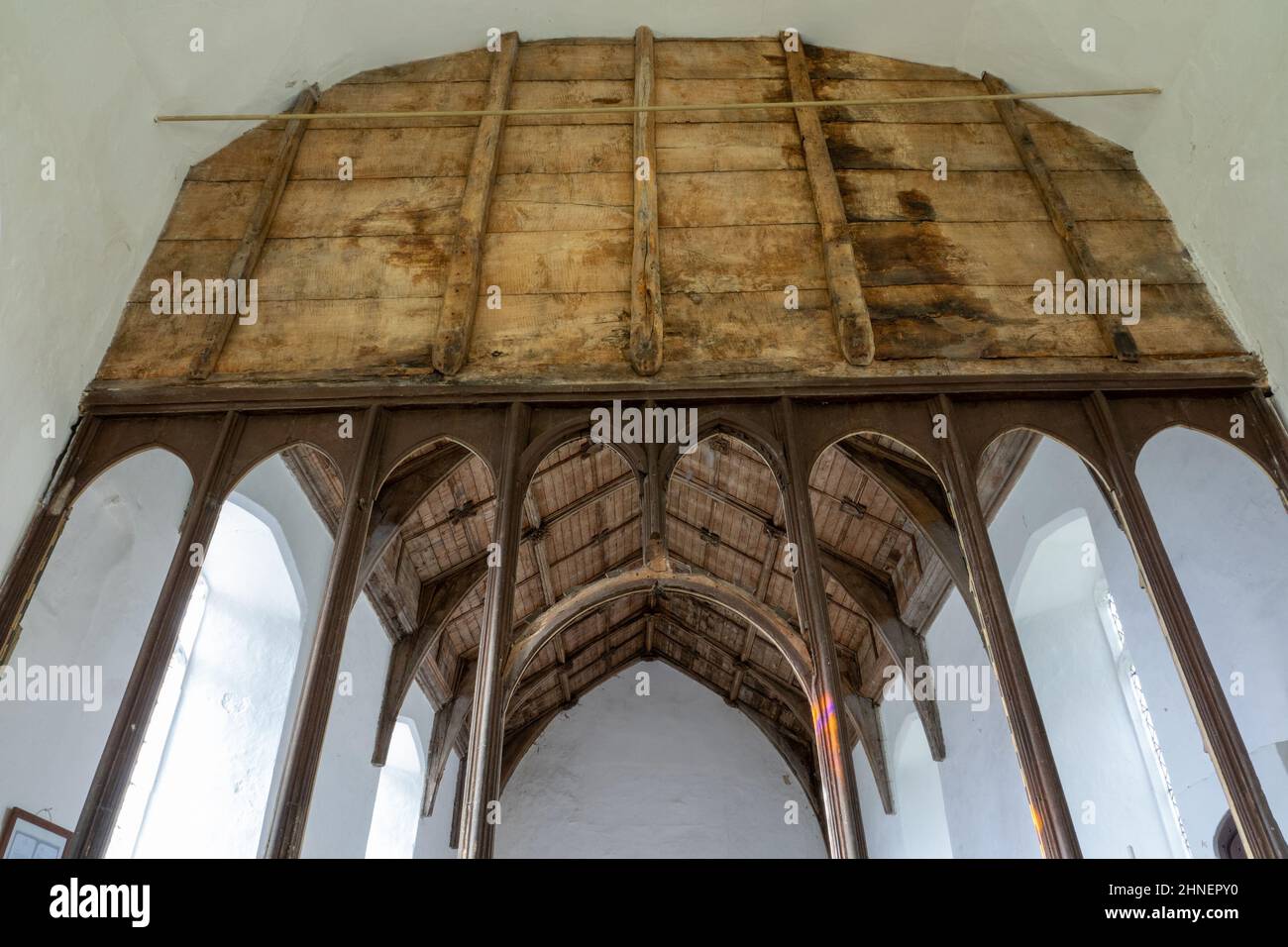 Royal tympanum, Elizabethan, Tivetsall, St Margaret, Chiesa Foto Stock