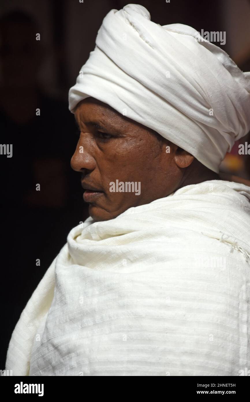 Ritratto etiope uomo Foto Stock