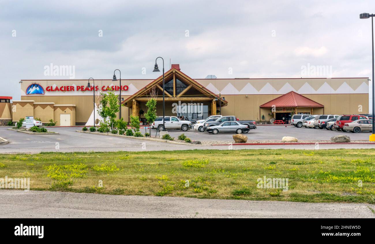 Glacier Peaks Casino sulla riserva indiana di Blackfeet a Browning, Montana. Foto Stock