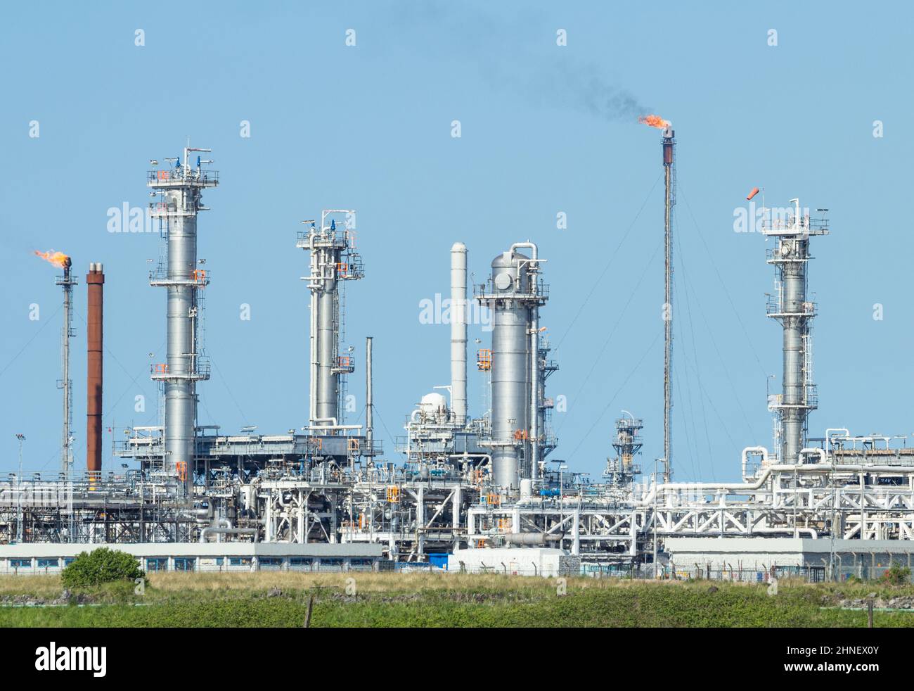Teesside gas Processing Plant a Seal Sands, Teesside, Inghilterra nord-orientale. REGNO UNITO Foto Stock