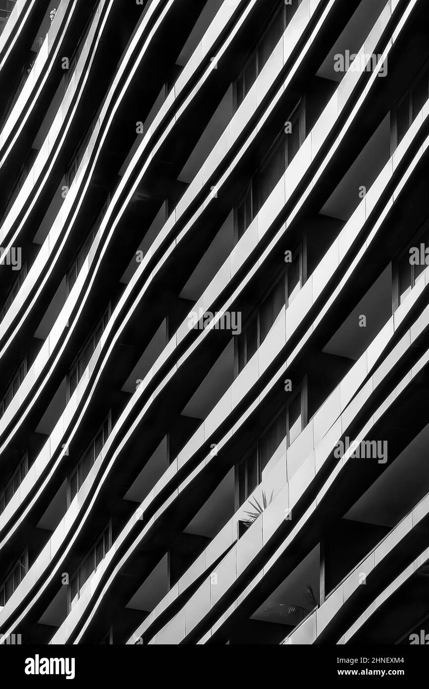 Melbourne, VIC / Australia - balconi di Lilli condominio di Elenberg Fraser Foto Stock