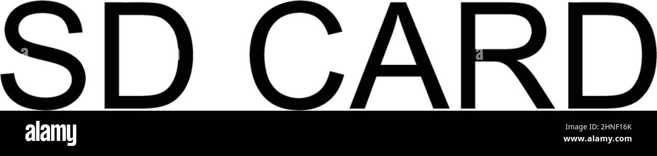 Icona vettore semplice della scheda SD. Modello di disegno del simbolo di illustrazione per l'elemento dell'interfaccia utente mobile Web. Illustrazione Vettoriale
