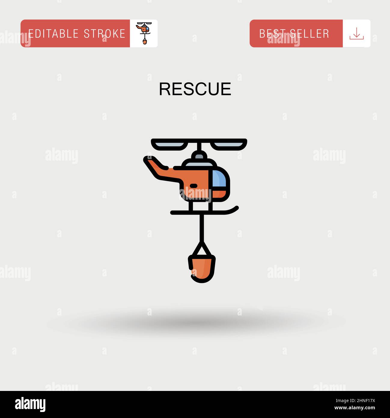 Icona Rescue Simple Vector. Illustrazione Vettoriale