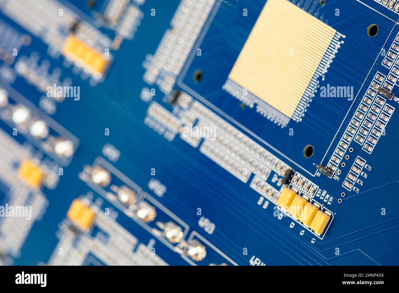 Scheda a circuito elettronico vicino. Foto Stock