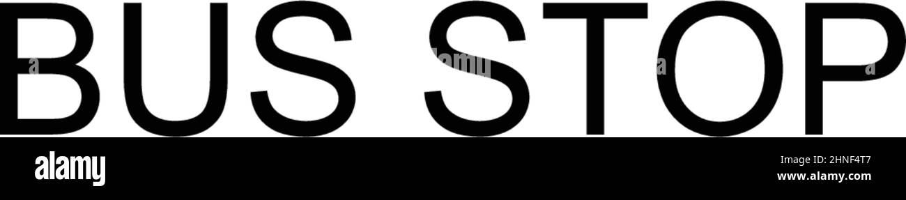 Icona vettore semplice fermata bus. Modello di disegno del simbolo di illustrazione per l'elemento dell'interfaccia utente mobile Web. Illustrazione Vettoriale