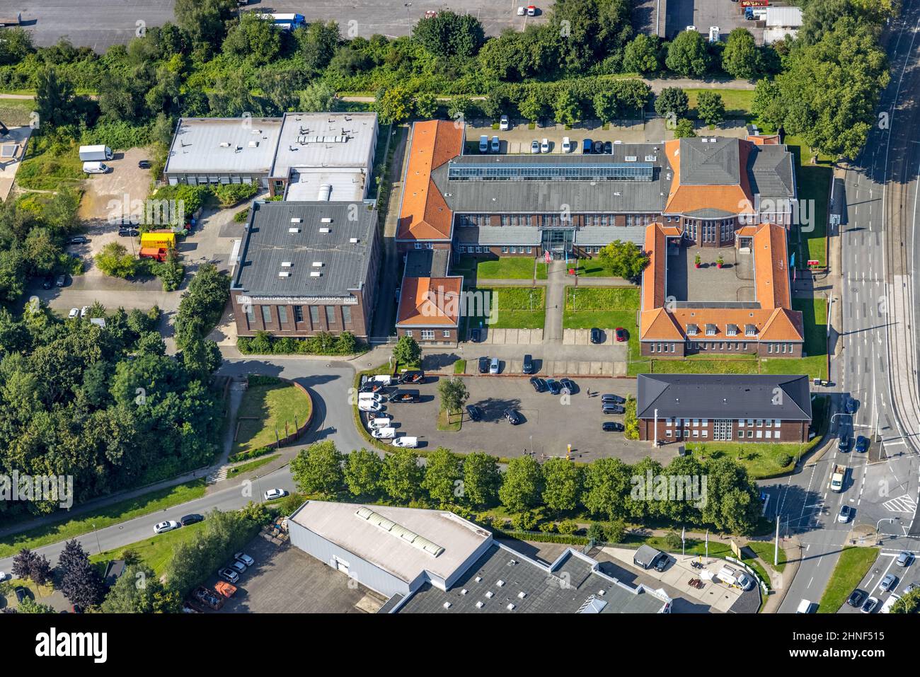 Centro di visione aerea, tecnologia e avviamento Wattenscheid nel distretto Leithe di Bochum, zona della Ruhr, Renania settentrionale-Vestfalia, Germania, Bochum, DE, per Foto Stock