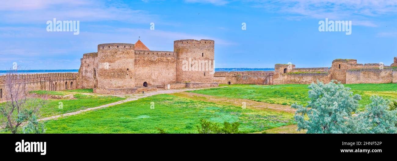 Cittadella di Akkerman Fortezza e il suo enorme terreno, Bilhorod-Dnistrovskyi, Ucraina Foto Stock