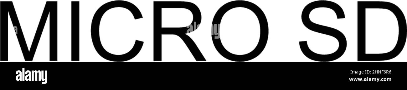 Icona vettore semplice Micro sd. Modello di disegno del simbolo di illustrazione per l'elemento dell'interfaccia utente mobile Web. Illustrazione Vettoriale