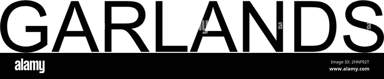 Icona vettore semplice delle ghirlande. Modello di disegno del simbolo di illustrazione per l'elemento dell'interfaccia utente mobile Web. Illustrazione Vettoriale