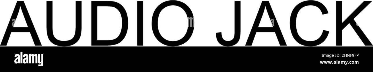 Jack audio icona vettore semplice. Modello di disegno del simbolo di illustrazione per l'elemento dell'interfaccia utente mobile Web. Illustrazione Vettoriale