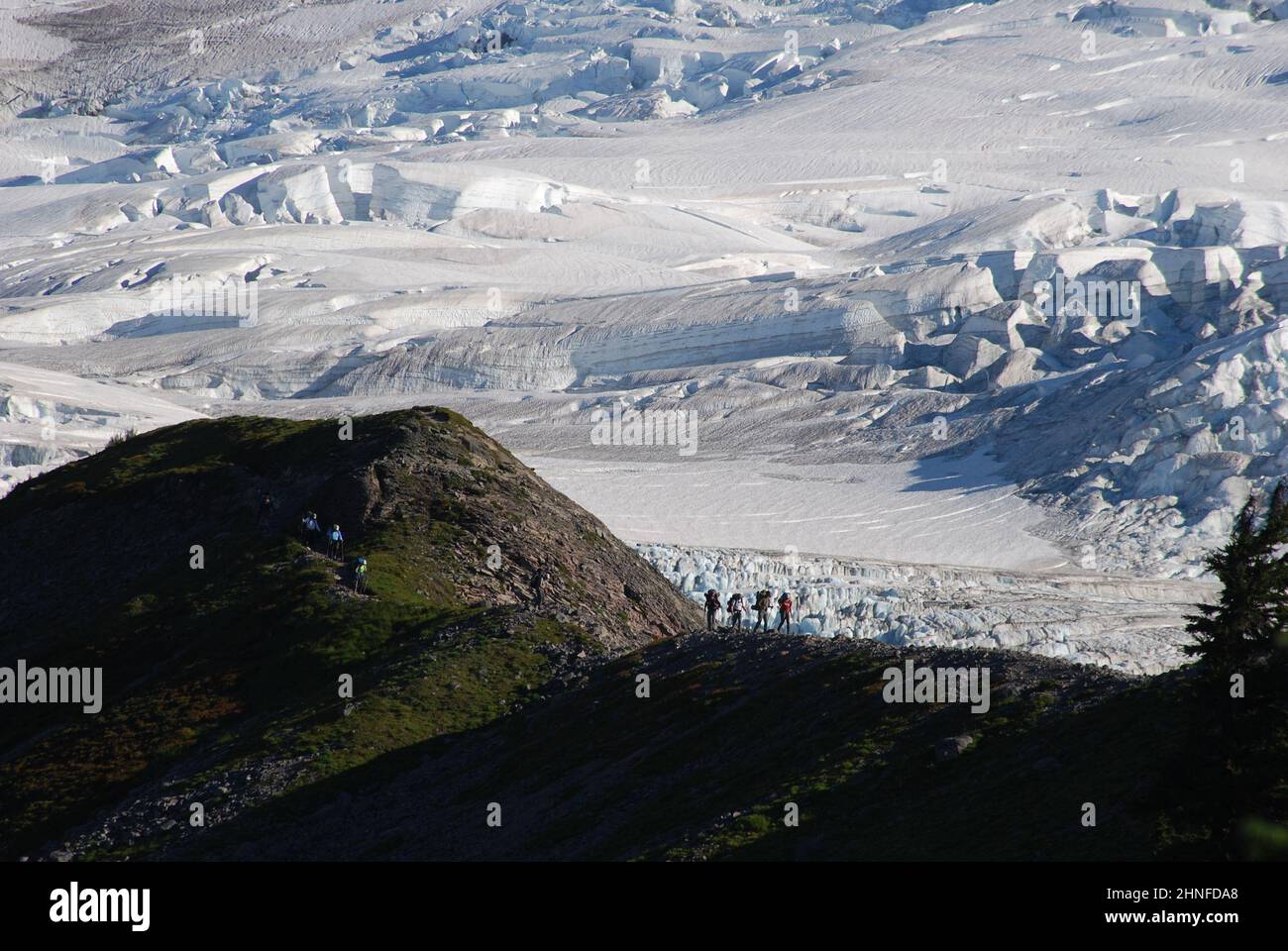 Percorso del arrampicatore verso il Monte La cima di Baker Foto Stock