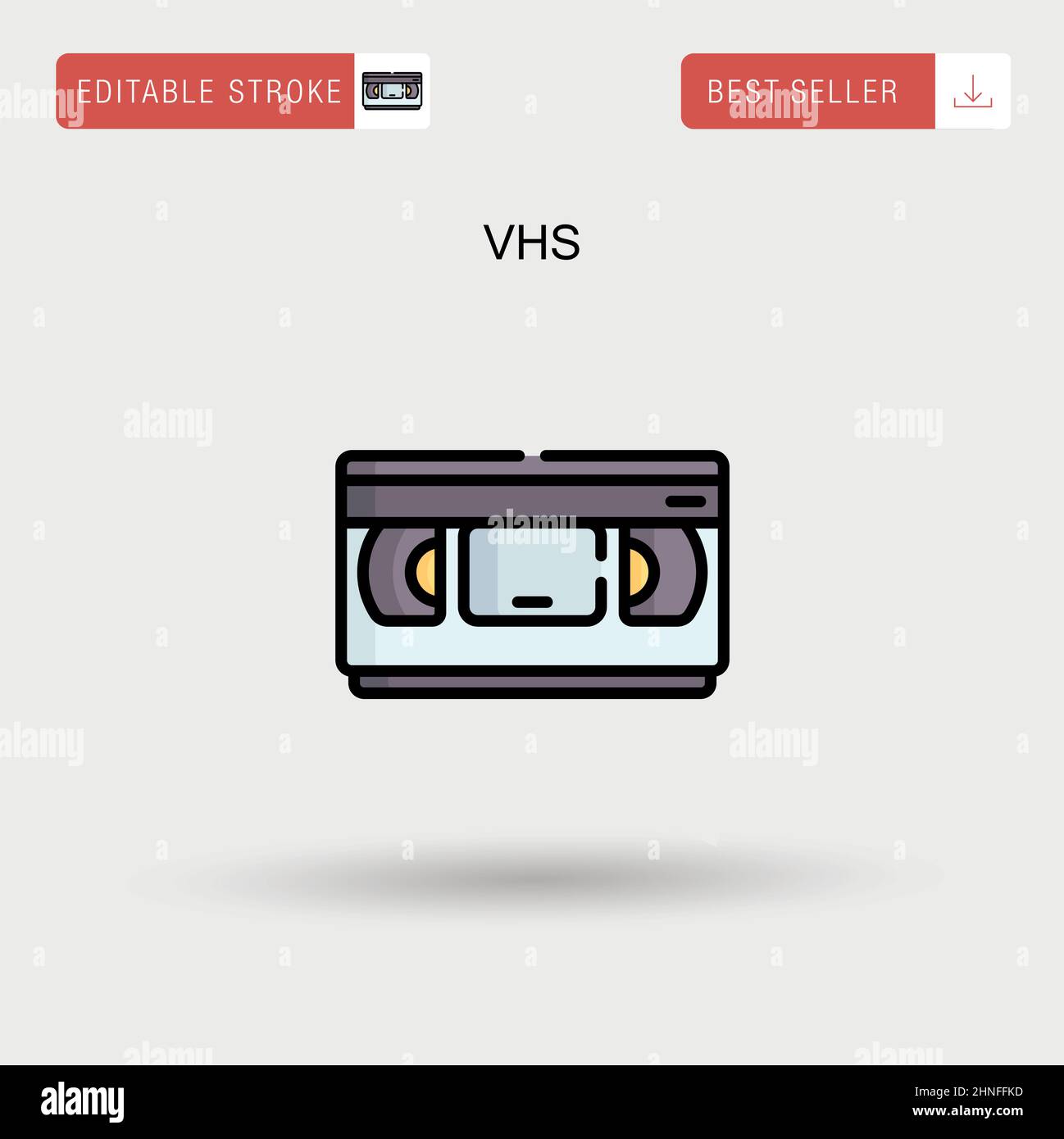 Icona VHS Simple Vector. Illustrazione Vettoriale