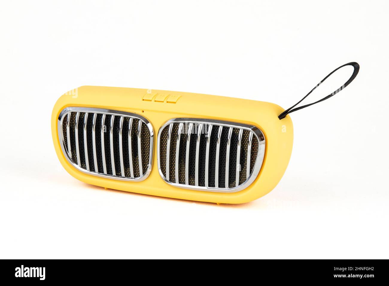 Primo piano di un altoparlante portatile wireless Foto Stock
