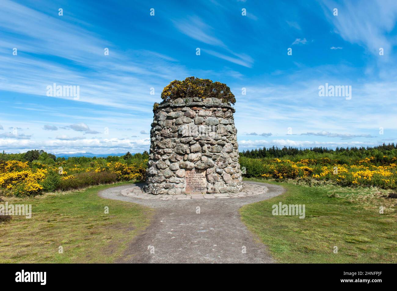 Torre piccola, Monumento, Battaglia di Culloden 1746, campo di battaglia di Culloden, rivolta giacobita, rivolta giacobita, vicino Inverness, Highland, Scozia, Great Foto Stock