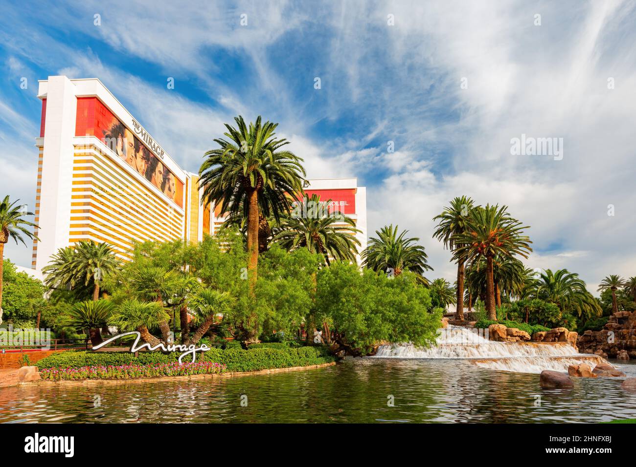 Las Vegas, AGO 6 2015 - Sunny view del Mirage Foto Stock