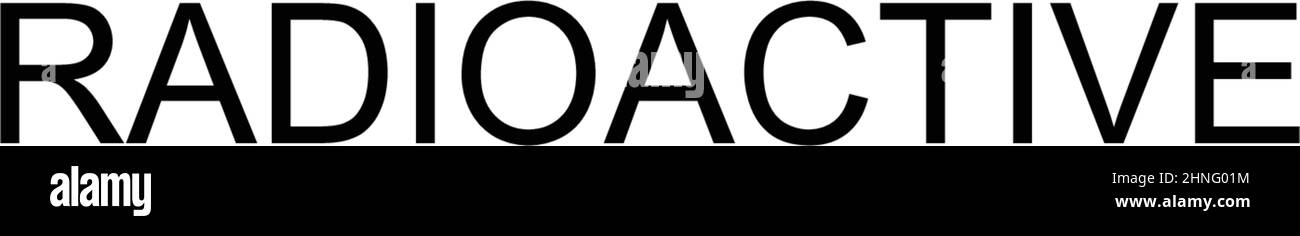 Icona vettore semplice radioattivo. Modello di disegno del simbolo di illustrazione per l'elemento dell'interfaccia utente mobile Web. Illustrazione Vettoriale