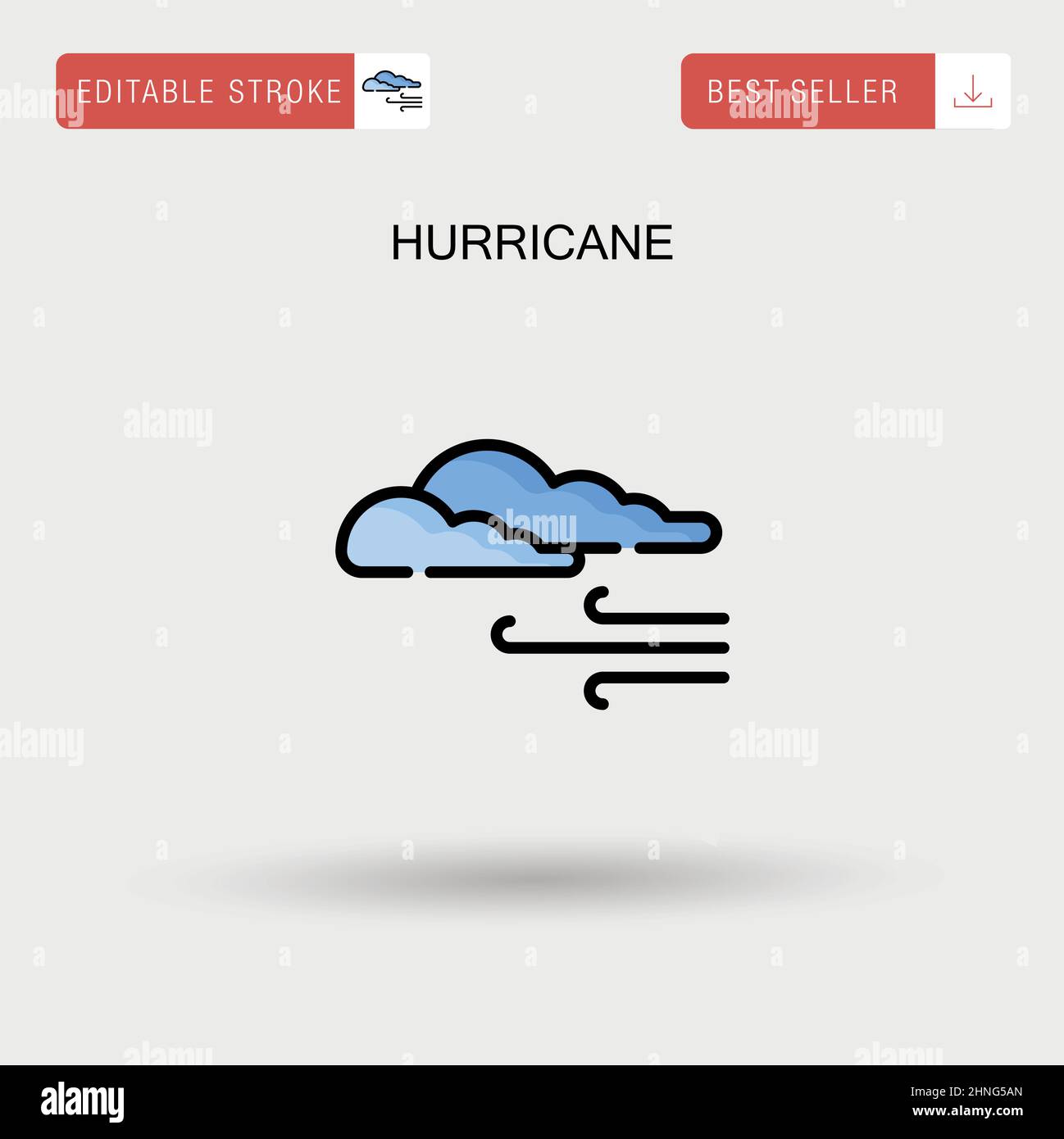 Icona vettoriale semplice uragano. Illustrazione Vettoriale