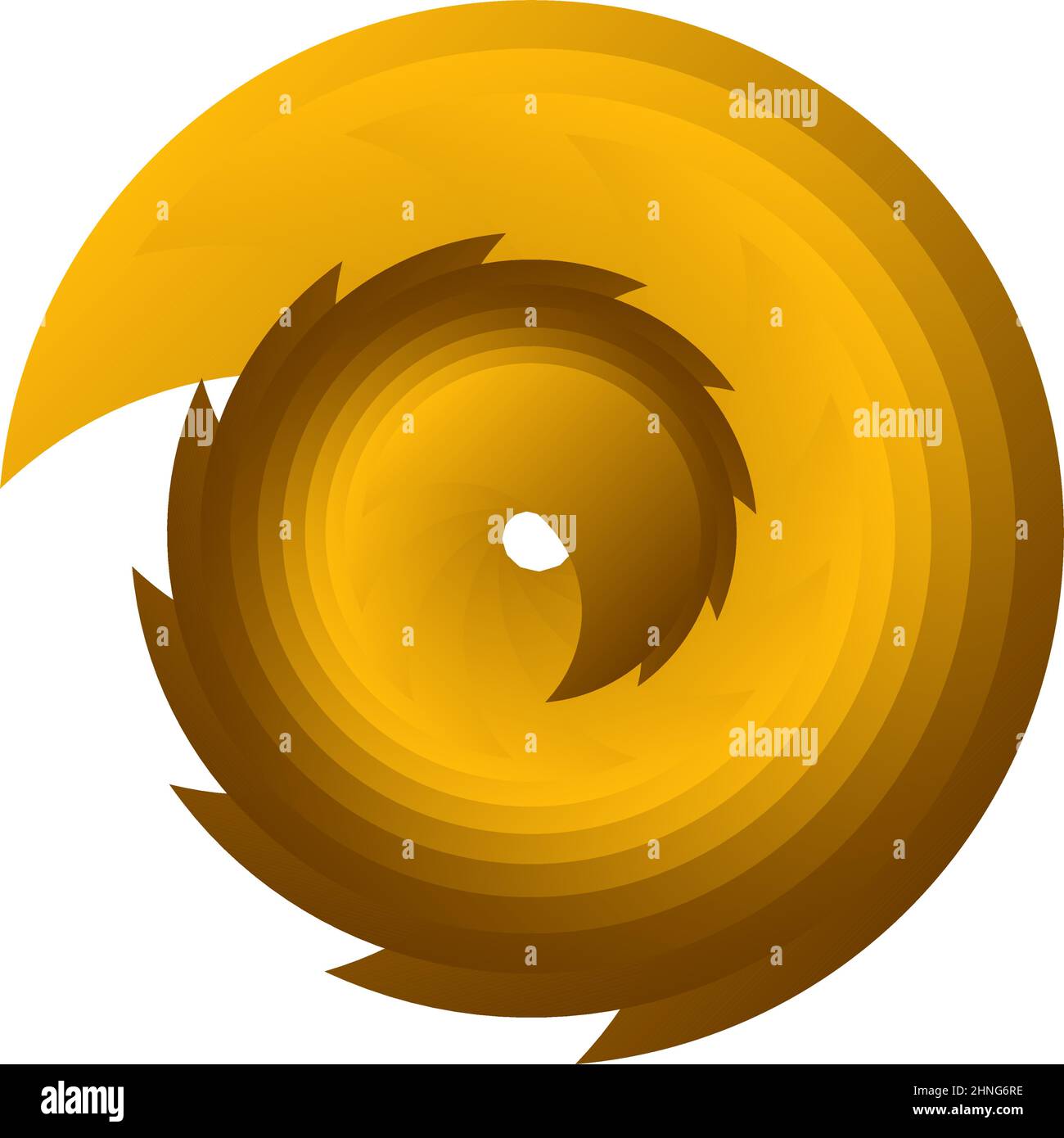Spirale, turbolenza, turbolenza. Cerchio segmentato rotante, elemento di disegno circolare del cerchio di swoosh, vettore icona - illustrazione vettoriale di scorta, grafica clip-art Illustrazione Vettoriale