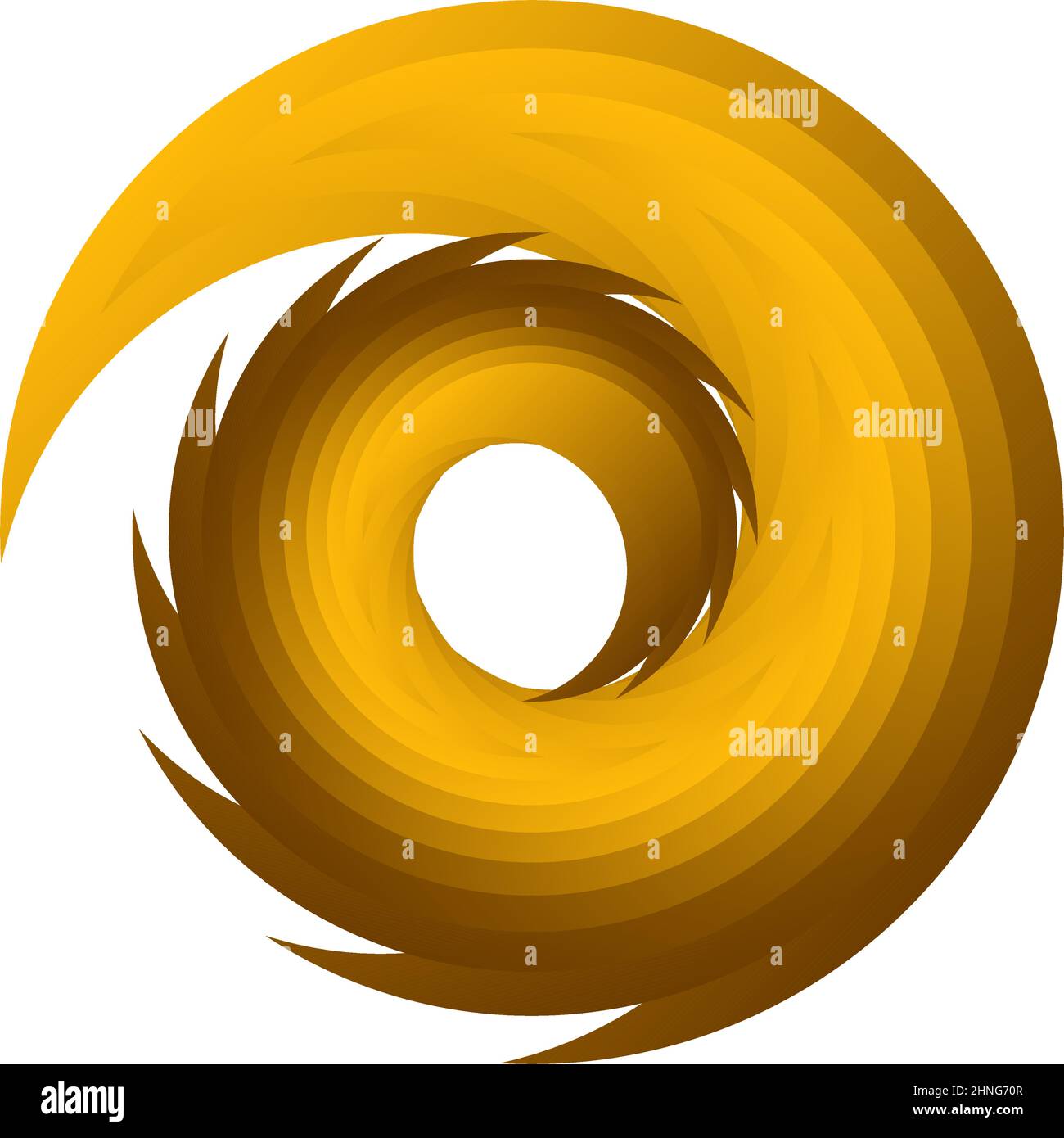 Spirale, turbolenza, turbolenza. Cerchio segmentato rotante, elemento di disegno circolare del cerchio di swoosh, vettore icona - illustrazione vettoriale di scorta, grafica clip-art Illustrazione Vettoriale