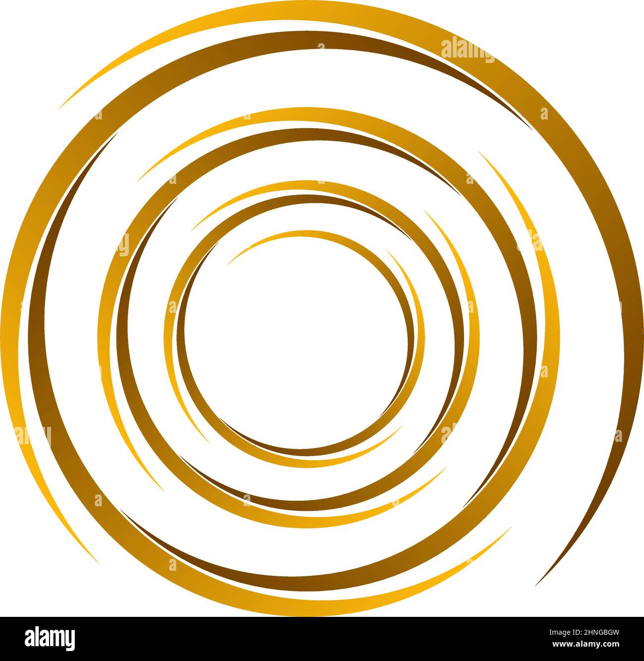 Spirale, turbolenza, turbolenza. Cerchio segmentato rotante, elemento di disegno circolare del cerchio di swoosh, vettore icona - illustrazione vettoriale di scorta, grafica clip-art Illustrazione Vettoriale