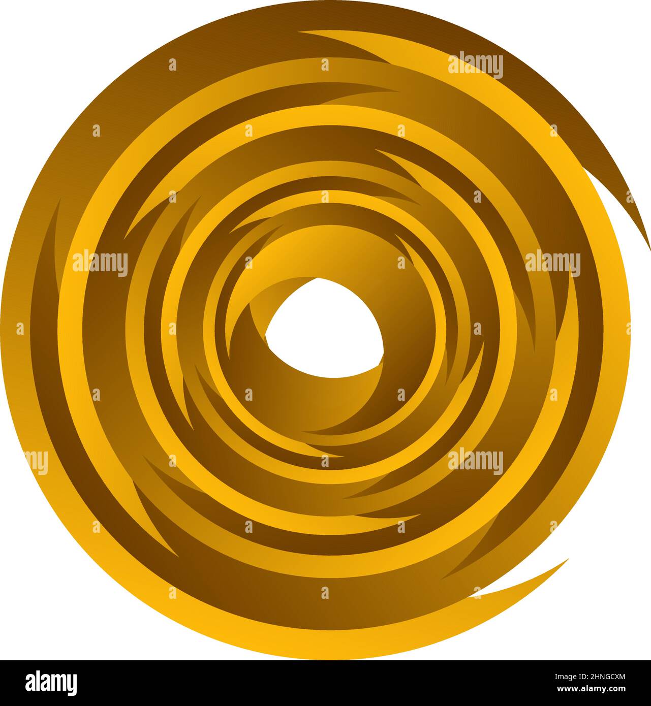 Spirale, turbolenza, turbolenza. Cerchio segmentato rotante, elemento di disegno circolare del cerchio di swoosh, vettore icona - illustrazione vettoriale di scorta, grafica clip-art Illustrazione Vettoriale
