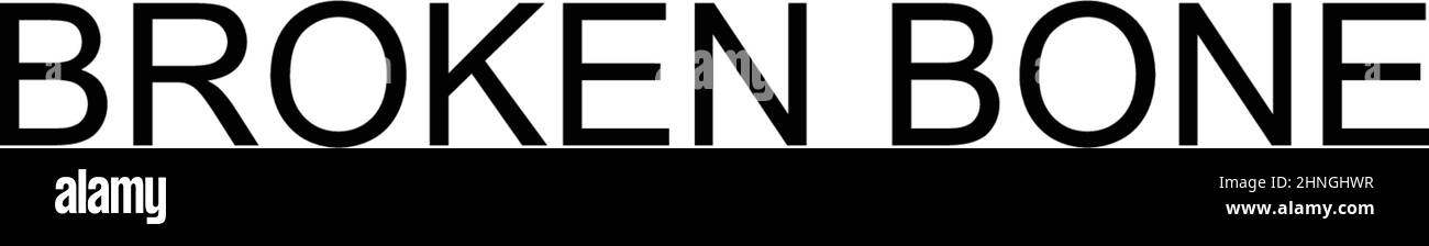 Icona vettore semplice osso rotto. Modello di disegno del simbolo di illustrazione per l'elemento dell'interfaccia utente mobile Web. Illustrazione Vettoriale