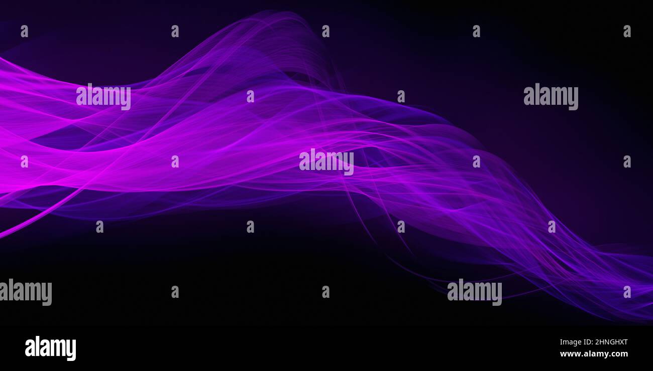 Luminosissimo Fractal Lightwaves Soft Violet Colors Modern Abstract background Foto Stock