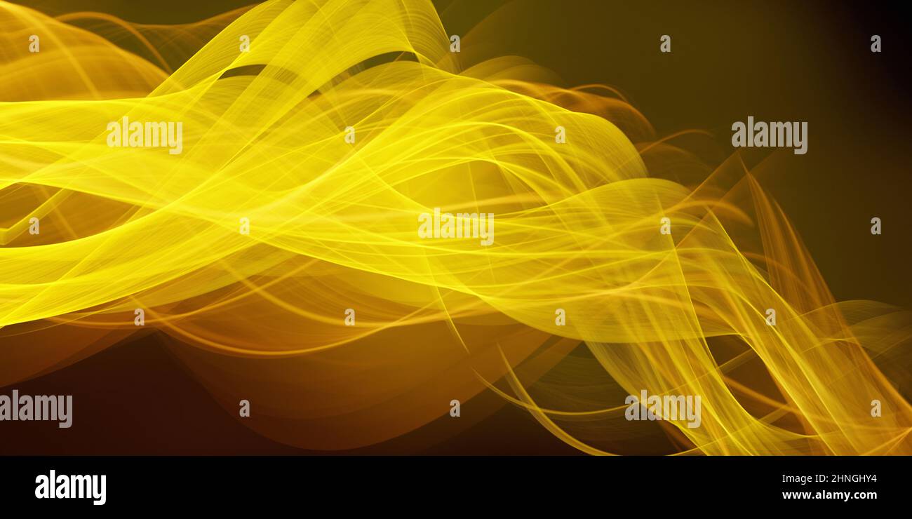 Effetto onda di luce Cyber calma Verde colori Trend astratto sfondo Foto Stock