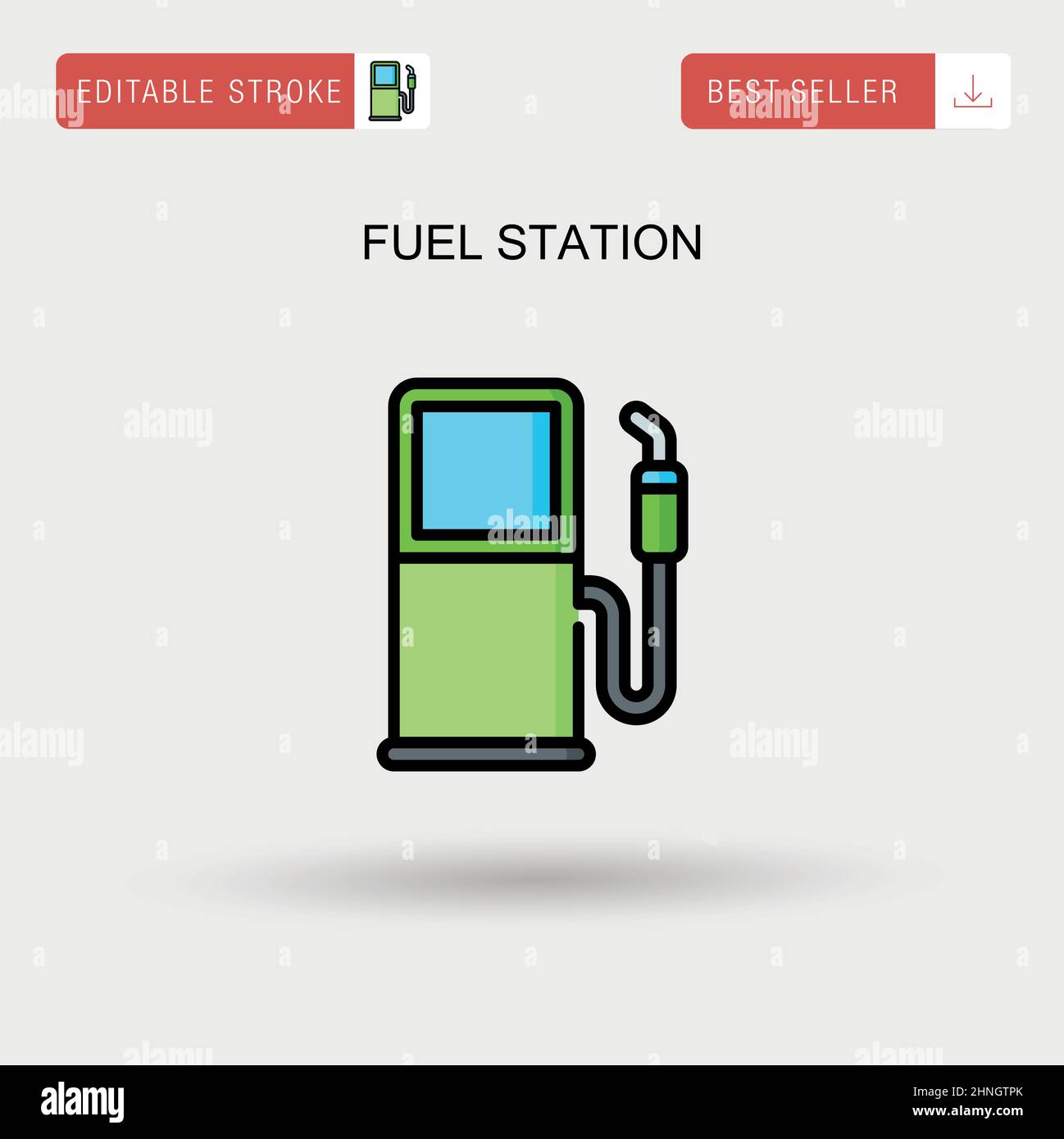 Icona vettore semplice stazione di rifornimento. Illustrazione Vettoriale