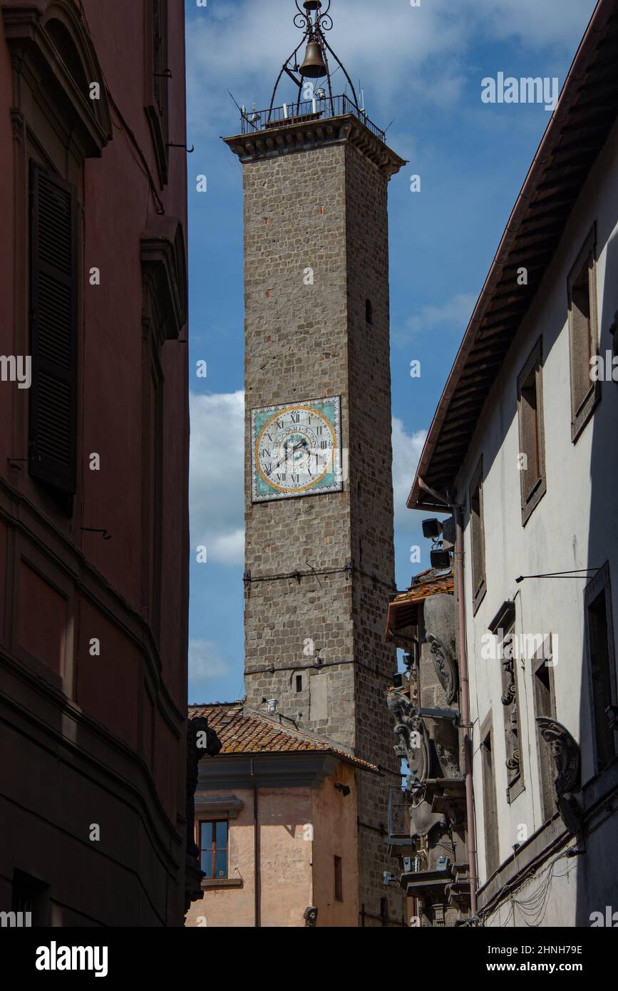 Europa, Italia, Viterbo, Piazza Plebiscito, Palazzo del Podestà Foto Stock