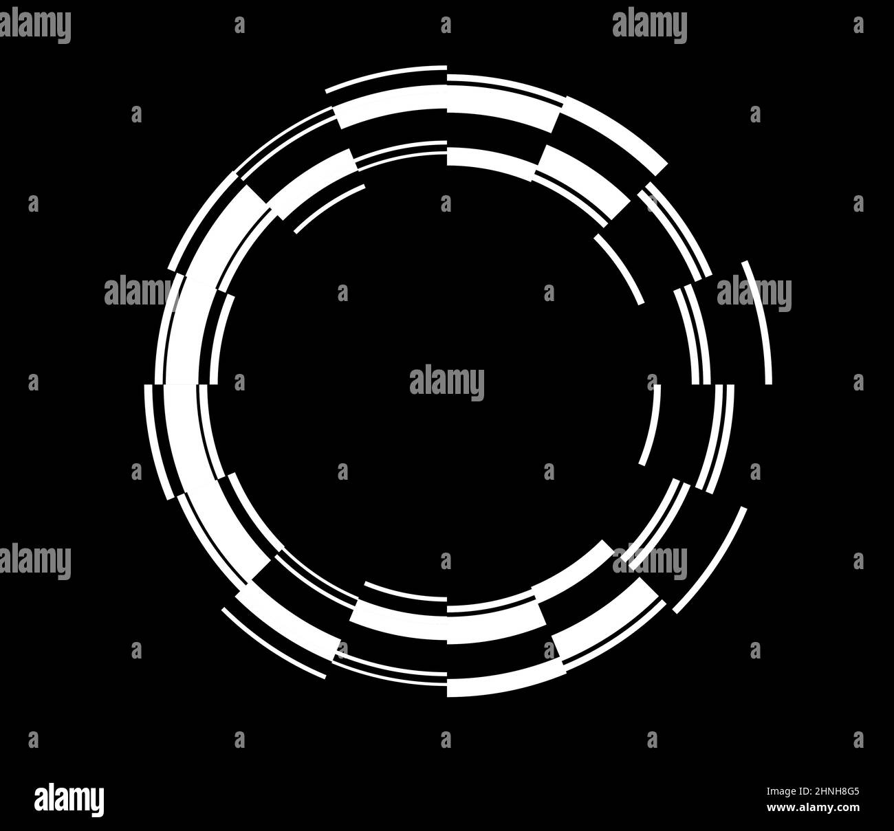Interfaccia grafica astratta, elemento di cerchio geometrico UI - illustrazione vettoriale stock, grafica clip-art Illustrazione Vettoriale