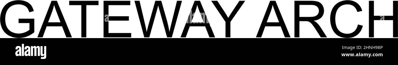 Icona vettore semplice Gateway Arch. Modello di disegno del simbolo di illustrazione per l'elemento dell'interfaccia utente mobile Web. Illustrazione Vettoriale