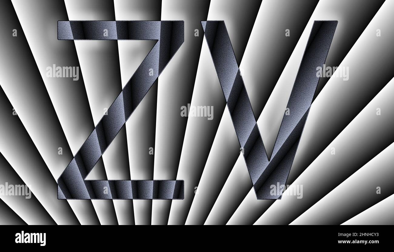 Signature ZV , angolo grad Foto Stock