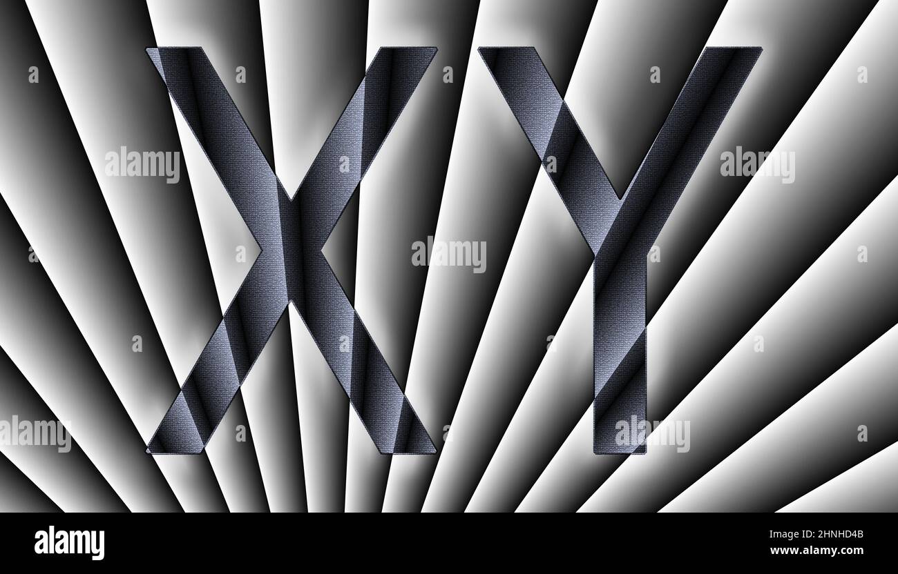 Signature XY , angolo grad Foto Stock
