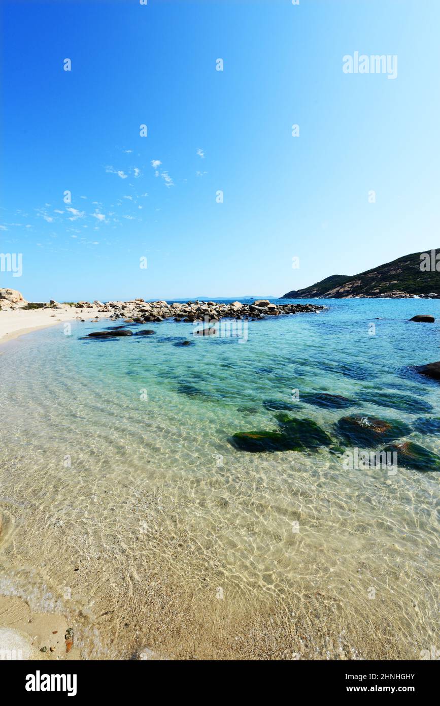 Yung Shue ha Beach a Shek Pai WAN, Isola di Lamma, Hong Kong. Foto Stock
