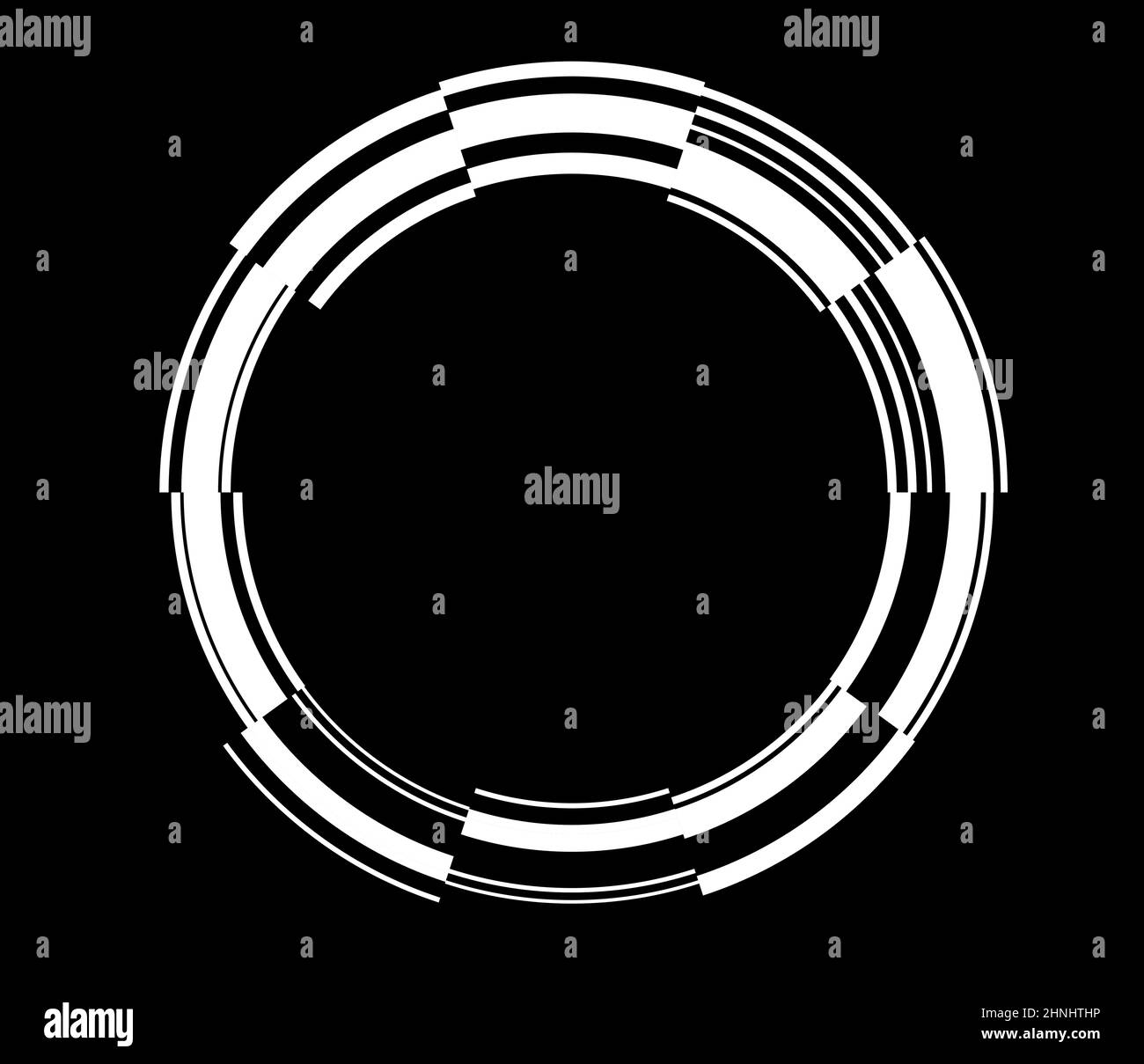 Interfaccia grafica astratta, elemento di cerchio geometrico UI - illustrazione vettoriale stock, grafica clip-art Illustrazione Vettoriale