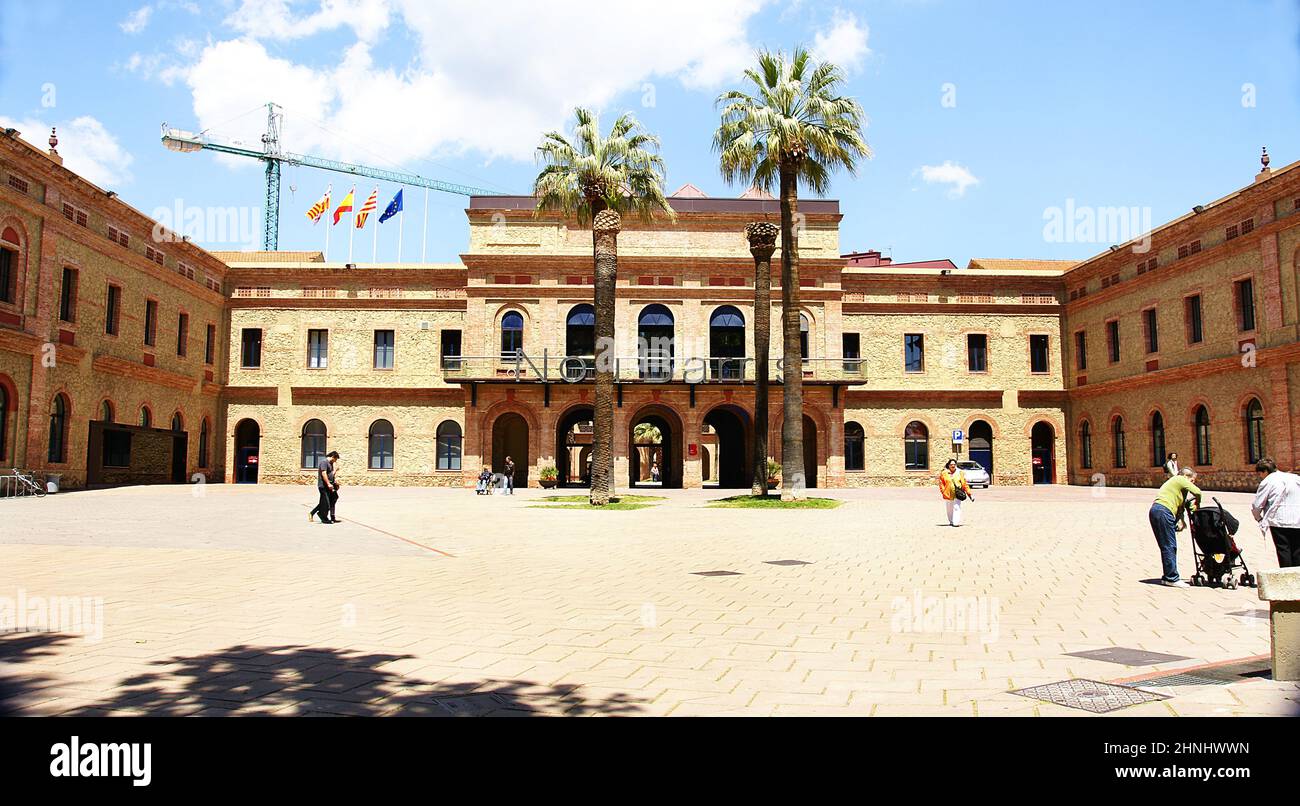 Municipio del quartiere Nou Barris a Barcellona, Catalunya, Spagna, Europa Foto Stock
