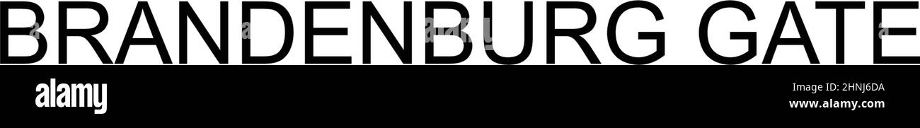 Icona vettore semplice porta di Brandeburgo. Modello di disegno del simbolo di illustrazione per l'elemento dell'interfaccia utente mobile Web. Illustrazione Vettoriale