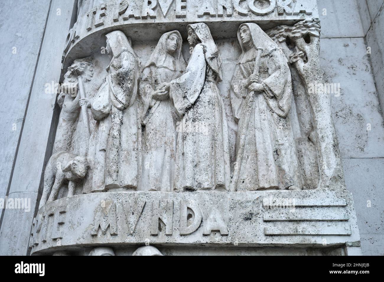 Basilica Santa Rita da Cascia, facciata, Cascia, Umbria, Italia, Europa Foto Stock