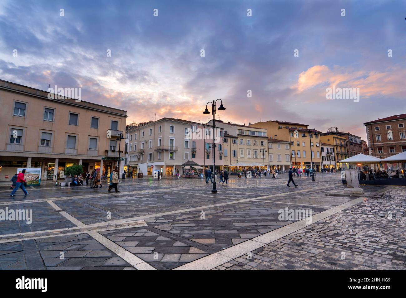 Piazza tre Martiri, Rimini, Emilia Romagna, Italia, Europa Foto Stock