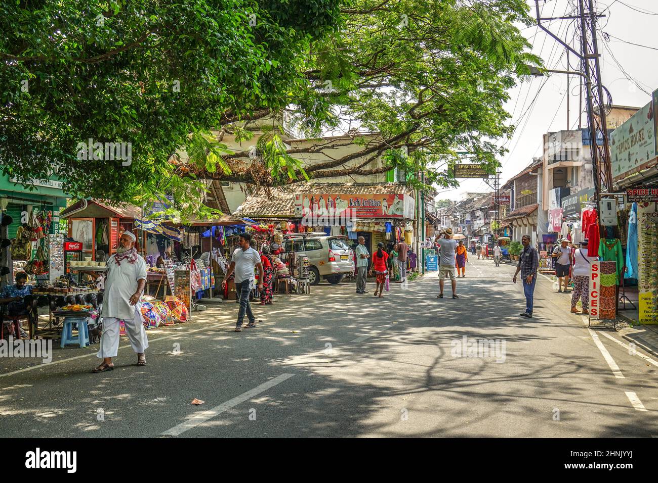 Fort Cochin, città ebrea a Mattancherry, Kerala, India Foto Stock
