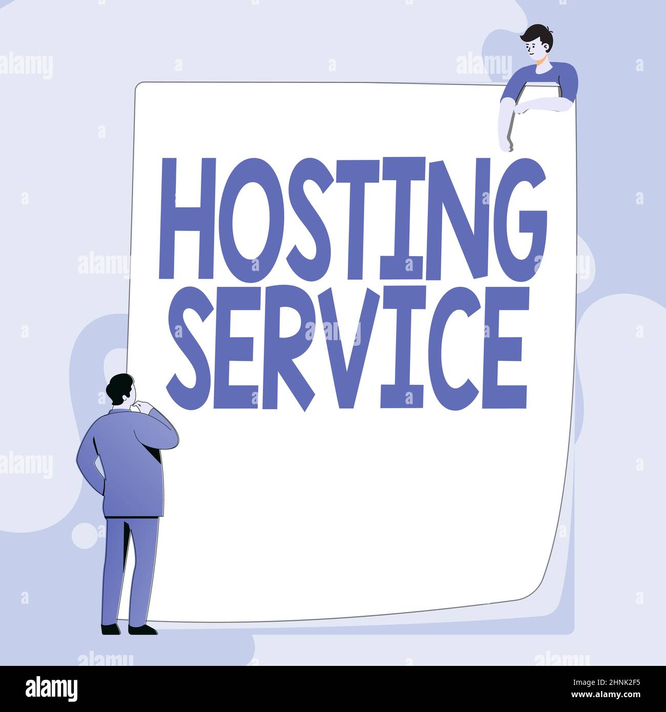 Ispirazione che mostra Sign Hosting Service. Business idea fornisce servizi per il sito Web da visualizzare in Internet digitando e archivando documenti di Office, creando file di lavoro correlati Foto Stock