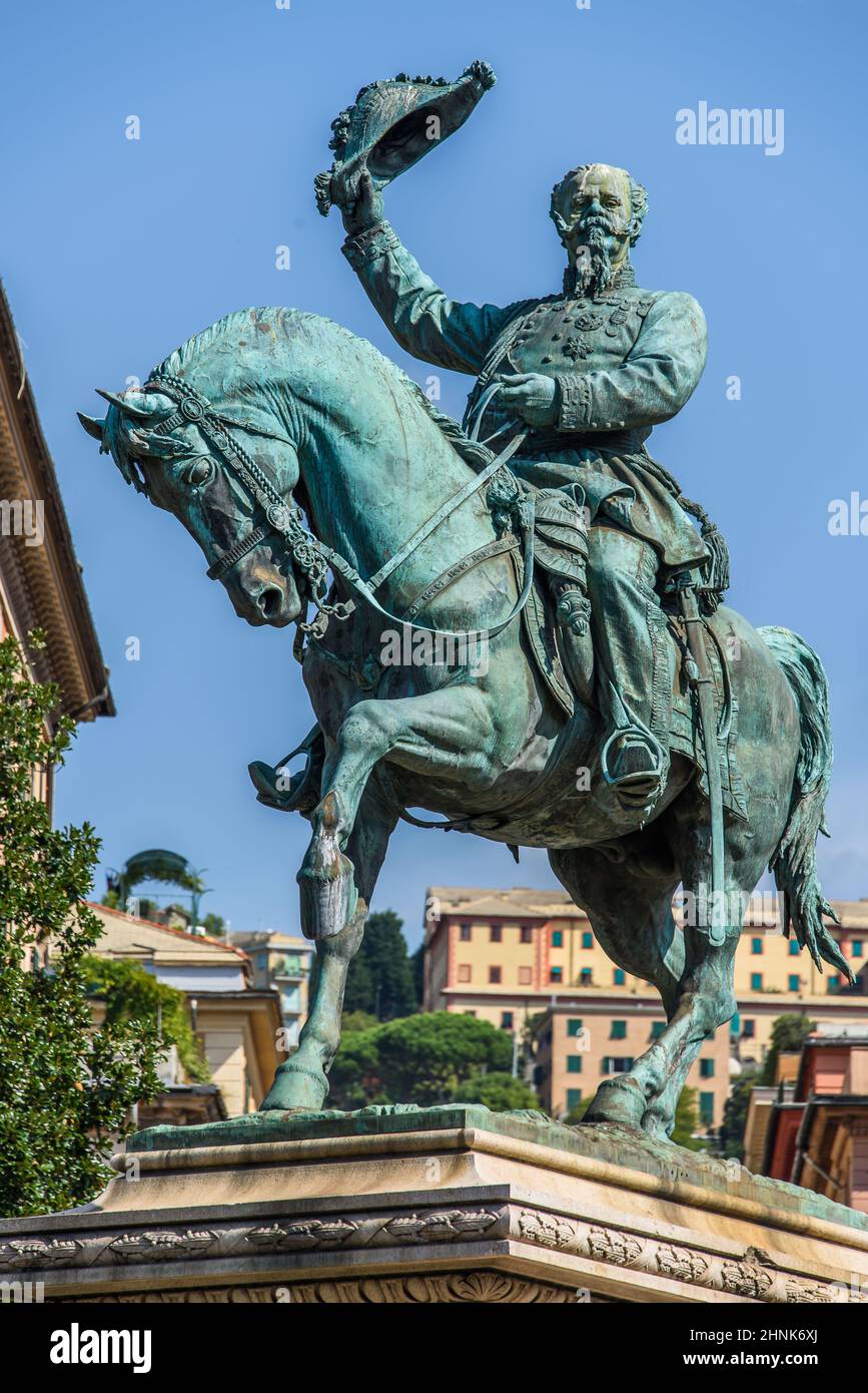 Statua di Vittorio Emanuele III Foto Stock